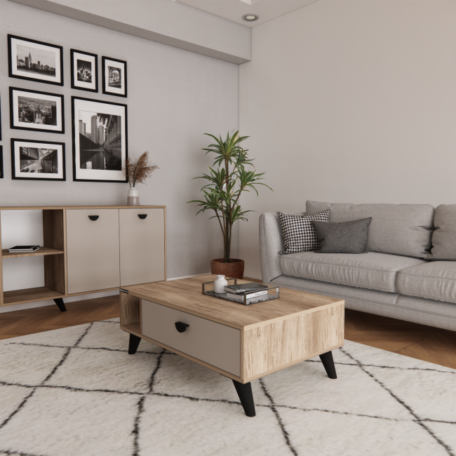 ADEL 1 DRAWER COFFEE TABLE (100CM) (A1-A7)