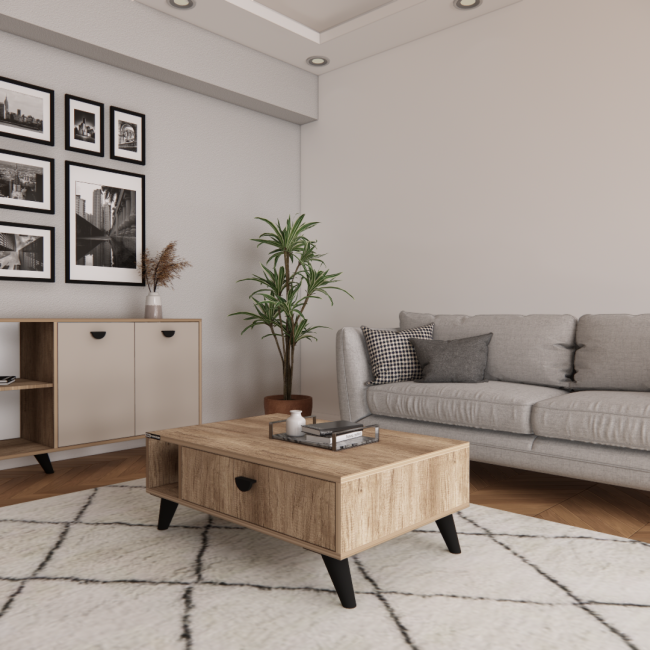 ADEL 1 DRAWER COFFEE TABLE (100CM) (A1)