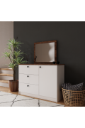 ADEL ELEGANCE DRESSING TABLE (WHITE - BROWN) (113 x 141 x 45)