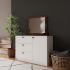 ADEL ELEGANCE DRESSING TABLE (WHITE - BROWN) (113 x 141 x 45)