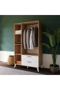 3 DOORS 2 DRAWERS WARDROBE ( 110CM x 185CM x 50CM )