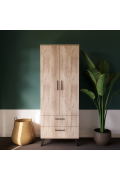 2 DOORS 2 DRAWERS WARDROBE ( 70CM x 185CM x 50CM )