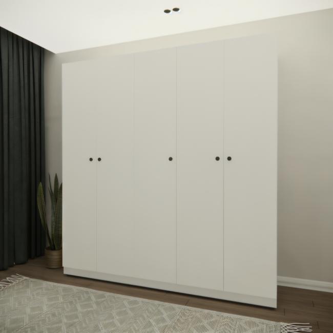 5 DOORS WARDROBE ( 220 CM x 210 CM x 55 CM )