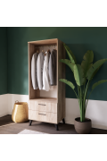 2 DOORS 2 DRAWERS WARDROBE ( 70CM x 185CM x 50CM )