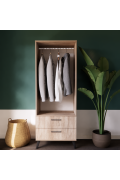2 DOORS 2 DRAWERS WARDROBE ( 70CM x 185CM x 50CM )