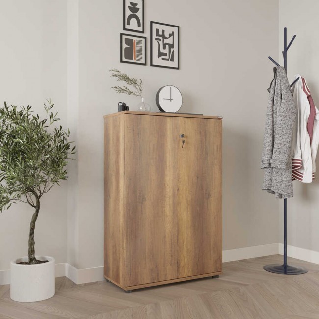 RIO 3 SHELF BOOKCASE WITH DOORS AND LOCK ( 72cm X 110cm X 36cm )
