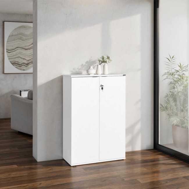 RIO 3 SHELF BOOKCASE WITH DOORS AND LOCK ( 72cm X 110cm X 36cm )